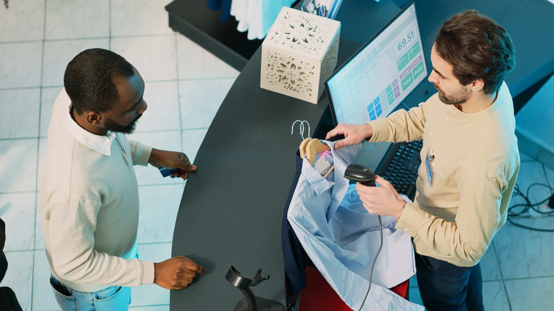 Retail checkout scene